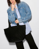 MZ Wallace Medium Metro Tote Deluxe, Black Velvet Finish
