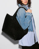 MZ Wallace Medium Metro Tote Deluxe, Black Velvet Finish