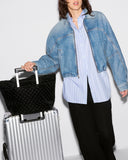 MZ Wallace Medium Metro Tote Deluxe, Black Velvet Finish