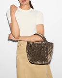 MZ Mini Metro Tote Deluxe, Pecan Brown Velvet