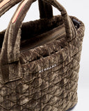 MZ Mini Metro Tote Deluxe, Pecan Brown Velvet