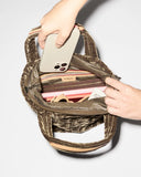 MZ Mini Metro Tote Deluxe, Pecan Brown Velvet