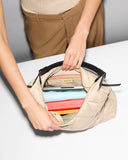MZW Madison Shoulder, Buff/ Black-MZ Wallace