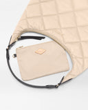 MZW Madison Shoulder, Buff/ Black-MZ Wallace