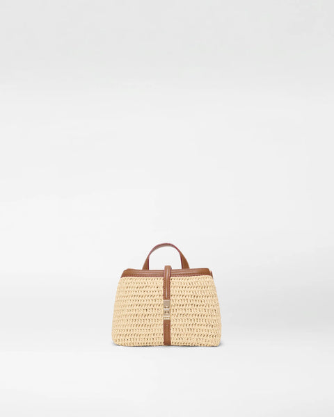 Crochet Mini Crochet Astor Top Handle, Camel-MZ Wallace