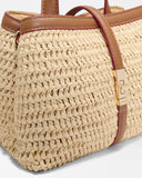 Crochet Mini Crochet Astor Top Handle, Camel-MZ Wallace