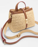 Crochet Mini Crochet Astor Top Handle, Camel-MZ Wallace