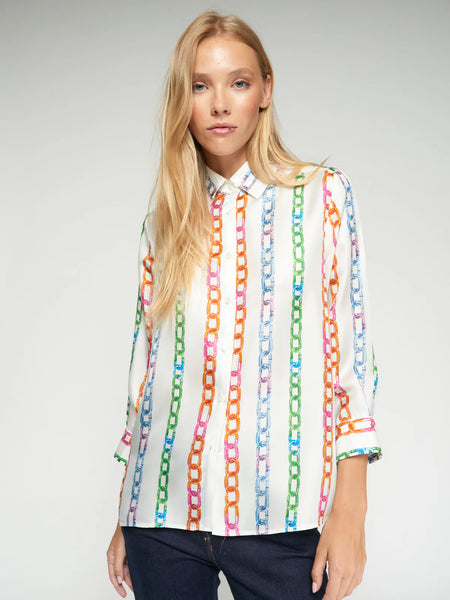 Chains Print Blouse, Multi-Vilagallo