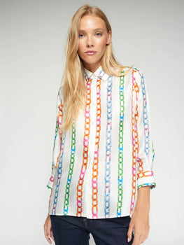 Chains Print Blouse, Multi-Vilagallo
