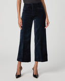 Paige Clean Front Velvet Anessa Trouser, Deep Navy-PAIGE