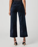 Paige Clean Front Velvet Anessa Trouser, Deep Navy-PAIGE