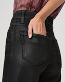 Paige Anessa 31" Wide Leg Jean, Black Fog Luxe Coating-PAIGE