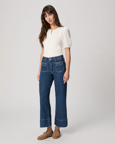 Anessa W/ Vintage Welt Patch Pockets + Wide Hem, Navigator-PAIGE