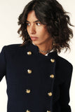 ba&sh Louman Cardigan, Navy-ba&sh