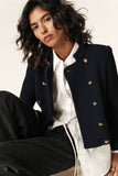 ba&sh Louman Cardigan, Navy-ba&sh