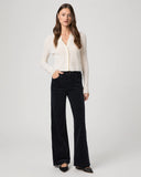 Paige Anessa 31" Wide Leg Pant, Navy Corduroy-PAIGE