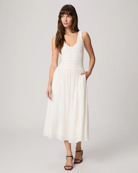 Sebastian Dress, White-PAIGE