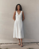 Sebastian Dress, White-PAIGE