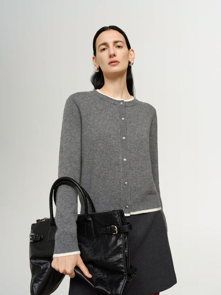 Meilleur Moment Tip Cardi, Dark Gray-Meilleur Moment