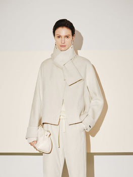 Meilleur Moment Scarf Jacket, Cream-Meilleur Moment