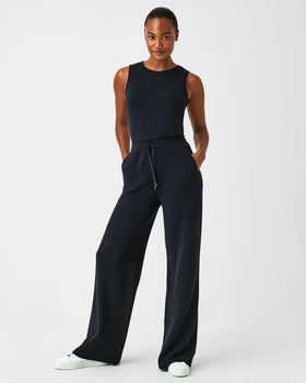SPANX AirEssentials Sleeveless Jumpsuit, Very Black-Spanx