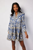 Long Sleeve Tunic Dress, Birds of Paradise-Sail to Sable