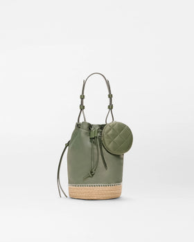 MZW Espadrille Bucket Bag, Agave Green-MZ Wallace