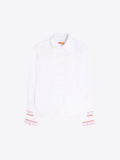 Shirt with Ruffled Cuff, White-Vilagallo