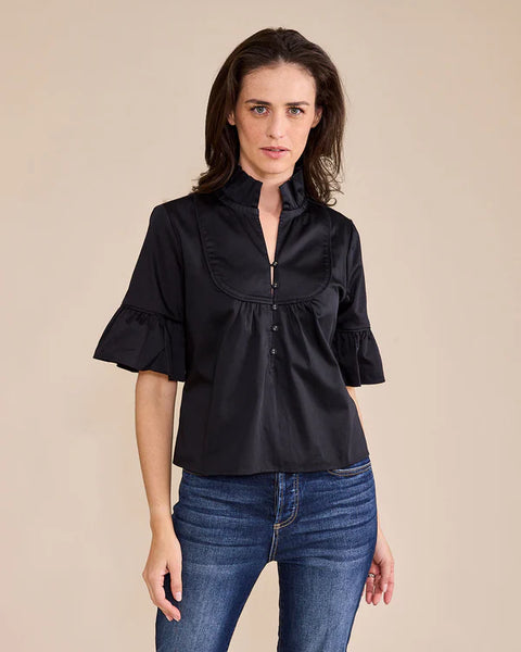 S'EDGE Meredith Top, Black-S'EDGE