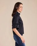 S'EDGE Meredith Top, Black-S'EDGE