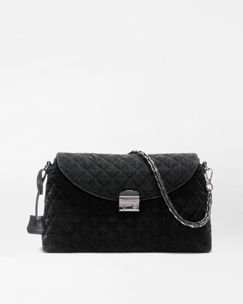 MZ Wallace Crosby Lock Shoulder, Black Velvet Finish