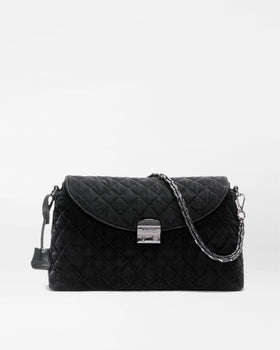 MZ Wallace Crosby Lock Shoulder, Black Velvet Finish-MZ Wallace