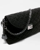 MZ Wallace Crosby Lock Shoulder, Black Velvet Finish