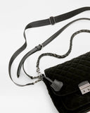 MZ Medium Crosby Lock Crossbody II, Black Velvet Finish