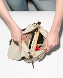 MZ Wallace Medium Crosby Lock Crossbody, Sandy Linen-MZ Wallace