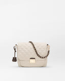 MZ Wallace Medium Crosby Lock Crossbody, Sandy Linen-MZ Wallace
