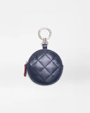 MZW Leather Round Charm Pouch, Dawn