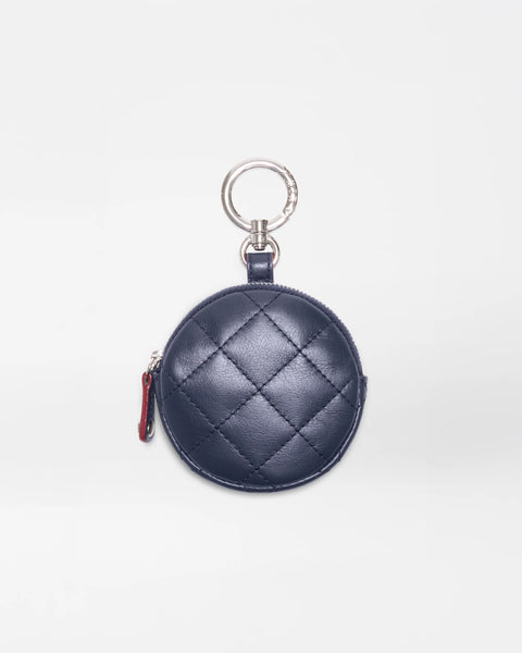 MZW Leather Round Charm Pouch, Dawn