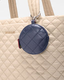 MZW Leather Round Charm Pouch, Dawn