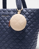 MZW Leather Round Charm Pouch, Buff