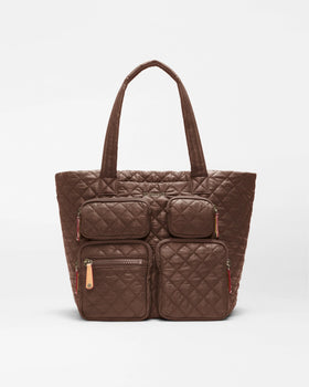 MZW Medium Metro Travel Tote, Walnut-MZ Wallace