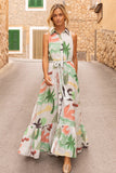Sleeveless Maxi Shirt Dress, Paradiso Petal-Oliphant Design