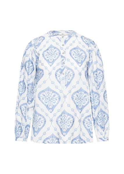 0039 Embroidered Anni, White/ Blue-0039 Italy