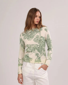 Cashmere Sweater, Africa Green-Las Surenas