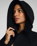 Spanx® Boostup Cotton Fleece Full Zip Hoodie, Very Black