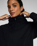 Spanx® Boostup Cotton Fleece Full Zip Hoodie, Very Black
