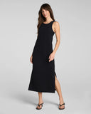 SPANX French Rib Maxi Tank Dress, Black-Spanx