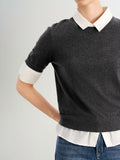 Short Sleeve Layered-Look Top-Meilleur Moment