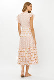 Cinched Flirty Midi, Arbor Coral-Oliphant Design