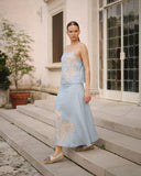 Skirt, Africa Light Blue-Las Surenas